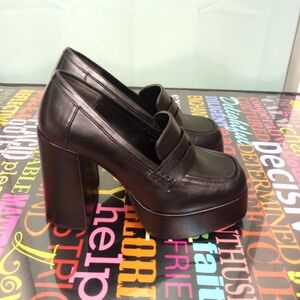 Black Platform Loafers